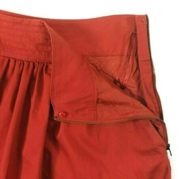 Odille Anthropologie Great Escape Burnt Orange Mini Skirt Women's Size 8P Petite - Picture 6 of 11